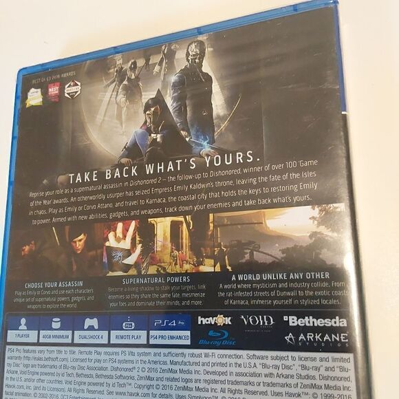 PS4 Dishonored Limited Edition New, still sealed - Picture 5 of 7